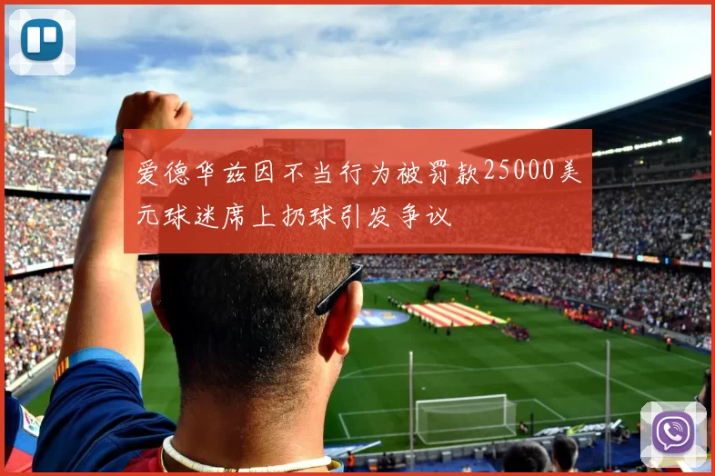 爱德华兹因不当行为被罚款25000美元球迷席上扔球引发争议